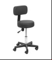 TABURETE NEGRO CON RESPALDO